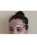 Flowery Pomegranate Forehead Silver Plated Drop, Armenian Headpieces Drop - $73.23 CAD
