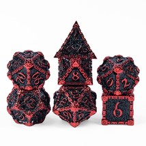 Metal Dice With Metal Box, 7 Pcs Dnd Metal Dice, Dagger Design Polyhedra... - £26.21 GBP