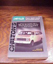 Chilton Chyrsler Full Size Vans Repair Manual Book, 1967 to 1988 - £6.38 GBP
