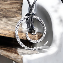 Hammered Spiral Pendant with Organic Design - £18.25 GBP