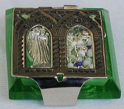 Olive green mini Rosary box - $377.92 MXN