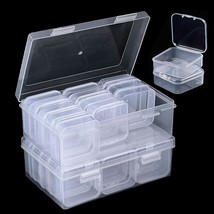 30 Pcs Small Plastic Storage Containers With Hinged Lids - Clear Bead Or... - £23.71 GBP