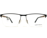 Alberto Romani Eyeglasses Frames AR 8004 BK Black Brown Marble Gold 57-1... - $65.23