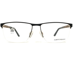 Alberto Romani Eyeglasses Frames AR 8004 BK Black Brown Marble Gold 57-16-140 - £51.95 GBP