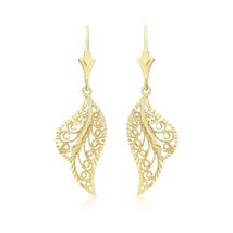 Carissima Gold 9 ct Yellow Gold Leaf Drop Earrings  - $416.00
