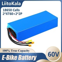 Liitokala 60v E-bike Battery 20-50ah Li-ion Electric Scooter Pro Battery Pack - £223.23 GBP+