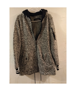 Madden NYC Tweed Jacket With Removable Hood Grey White Black Wm&#39;s Med Thick - $16.23 CAD