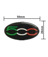 Fiat 500 Car Sticker Decal Oval Emblem Italy Vintage Style Car Accessory - €8,60 EUR