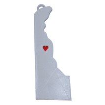 Delaware State Dover Heart Ornament Christmas Decor USA PR244-DE - £3.93 GBP