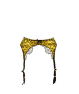 AGENT PROVOCATEUR Womens Suspenders Elegant Lace Yellow Size AP 3 - £206.21 GBP