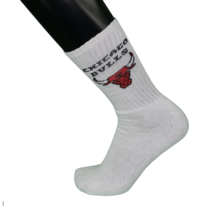 NOS Vintage 90s Spalding Mens Large Chicago Bulls Spell Out Crew Socks W... - $59.35