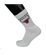NOS Vintage 90s Spalding Mens Large Chicago Bulls Spell Out Crew Socks W... - $1,112.63 MXN