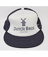 Dutch Bros Renton WA White Black Trucker Hat Cap DISTRICT - $27.34 CAD