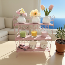 1pcs Three-layer shelf, made of iron and wooden strips - $1,876.50 MXN
