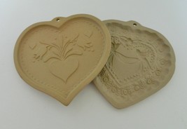 Cookie Art Mold Designs Brown Bag Hearts Folk Art Salt Dough Ornament 19... - $19.68