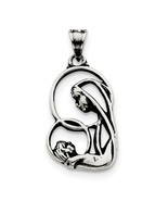 Sterling Silver Blessed Mary &amp; Child Jesus Pendant - €47,18 EUR