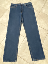 VTG Levis Jeans Mens 38x34 Blue 505 Regular Straight Dark Cowboy Rodeo - $29.19