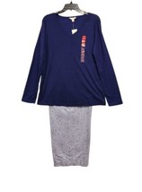 Charter Club Pajama Set Womens XXL Knit Cotton Flannel Snowflake Winter Holiday  - £19.78 GBP