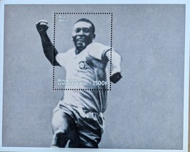 Republique Centrafricaine 1500F World Clup Pele Bresil Stamp Sheet VFMNH - $1.95