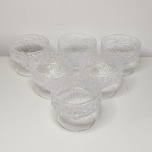 Whitefriars Glacier Sundae Glasses, Flint, Set of 6, M146, Vintage 1970s - $42.18