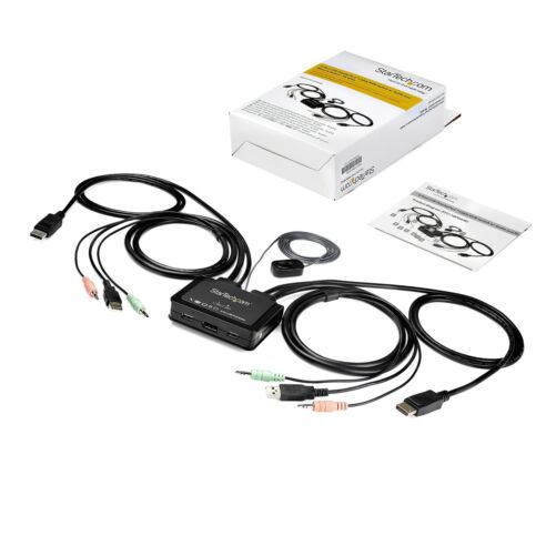 Startech SV211DPUA4K 2 PORT DISPLAYPORT KVM SWITCH USB AUDIO DP 4K COMPA... - $215.97