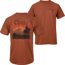 Coors Sunset in Golden Colorado Rust Colorway Front/Back Print T-Shirt Red - £30.45 GBP+