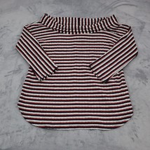 2 Hearts Sweater Womens L Multicolor Long Sleeve Boat Neck Stripe Knit P... - £23.37 GBP