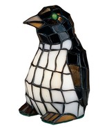 Penguin Accent Lamp 8&quot; Tiffany Style Stained Glass Accent Lamp 18470 - £153.78 GBP