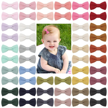 50PCS Baby Hair Clips 2 Inches Baby Bows Fully Lined Toddler Girls Tiny Hair Bow - £10.31 GBP