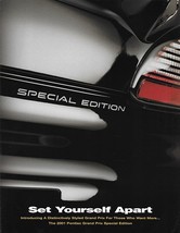 2001 Pontiac Grand Prix Special Edition Sales Brochure Folder 01 Gt Gtp Gp - £6.29 GBP