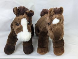 Aurora Brown Horse Pony Plush Lot of 2 Stuffed Animal Toy - $14.95