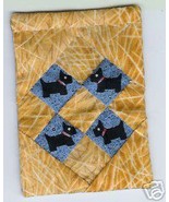 Scottie Dogs on point  Mini Quilt ACEO Handquilted OOAK - £12.40 GBP