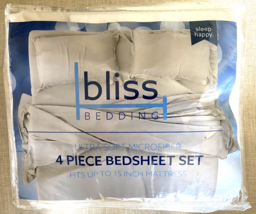 Bliss Bedding 4 Piece Queen Bedsheet Set Ultra Soft Microfiber Polyester New  - £15.76 GBP
