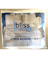Bliss Bedding 4 Piece Queen Bedsheet Set Ultra Soft Microfiber Polyester... - £15.69 GBP