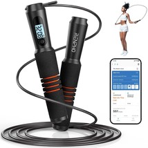 Smart Jump Rope With Counter, Fitness Skipping Rope With App Data Analys... - £31.59 GBP