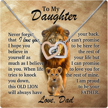 Gifts for Daughter, To My Daughter Necklace from Dad with Heartfelt Message &amp; El - £51.28 GBP