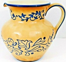 Lidia Water Juice Pitcher Hand Painted Italian Motif 8&quot; x 7&quot; - £17.55 GBP