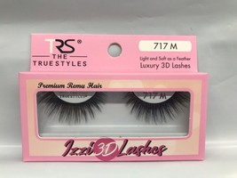 Izzi 3D Lashes Light &amp; Soft As A Feather Luxury 3D Lashes #717 M Human Remy Hair - £2.03 GBP