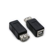2 Pack Usb 2.0 Af/Bf Plug Type A Female To Type B Female Adapter Connector Conve - £12.60 GBP