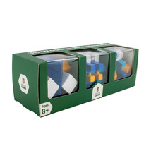 3D Wooden Brainteaser Puzzle Cubes Triple Pack - £17.64 GBP