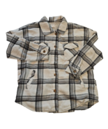 Miss Posh Black White Flannel Thick Plaid Button Up Long Sleeve Medium - $22.75 CAD