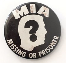 POW MIA Missing Or Prisoner? political Vintage pin pinback button 1.75&quot; - £6.57 GBP