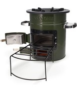 The Gasone Premium Wood Burning Rocket Stove Kit With Silicone Handles I... - $90.94