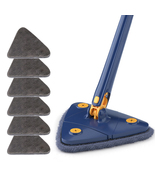 Triangle Mop 360 Rotatable with 6x Mop Replacement Clothes with Free Shi... - £60.48 GBP