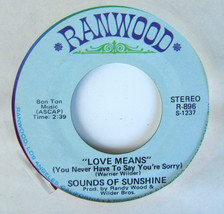 Sounds of Sunshine - Love Means / Linda Untouchable 7&quot; 45 Ranwood Record... - £12.21 GBP