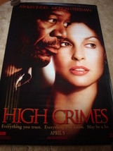 HIGH CRIMES - MOVIE BANNER WITH MORGAN FREEMAN AND ASHLEY JUDD - $35.00