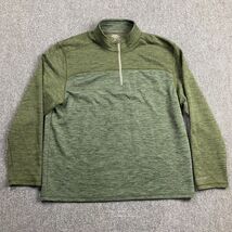 G.H. Bass &amp; Co 1/4 Zip Pullover Men&#39;s Extra Large Green Fleece Adults XL - $328.82 MXN