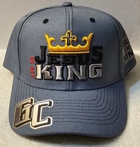 Jesus Is My King Crown Religious God Cross Snapback Baseball Cap Hat ( Blue ) - $14.32