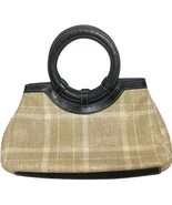 Victoria’s Secret Casual Clutch Purse Round Handles Woven Straw Handbag - $13.88