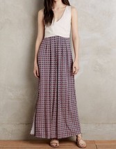 NWT Anthropologie Elysian Maxi Dress XS Pink Print Maeve Stretch Colorblock - $34.99